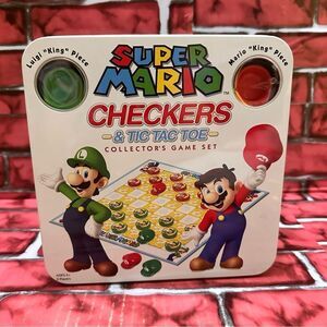 Nintendo Super Mario Checkers Tic Tac Toe Board Game